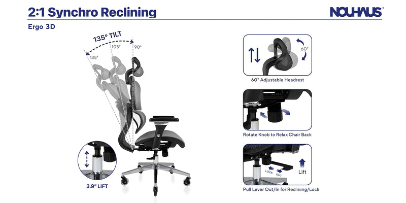 NOUHAUS Ergo3D Ergonomic Office Chair