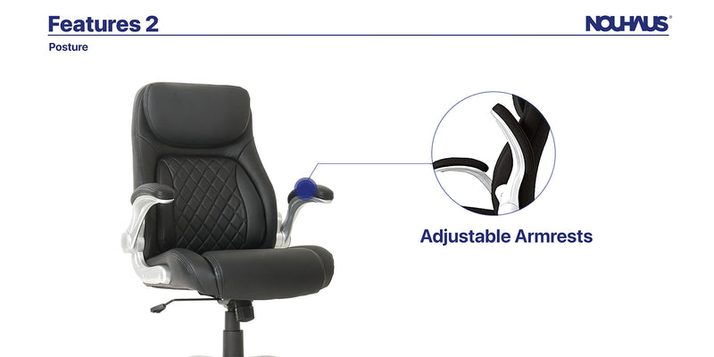 NOUHAUS Posture Ergonomic PU Leather Office Chair