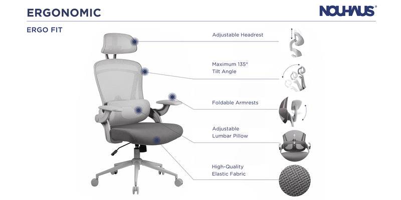 Nouhaus ErgoFit Ergonomic Mesh Office Chair