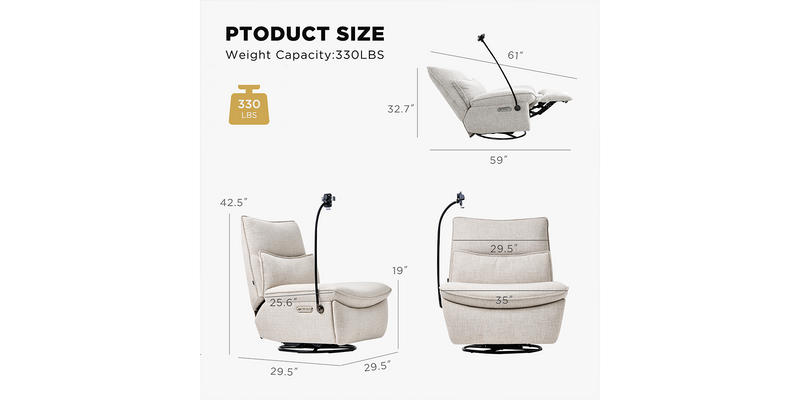 Nouhaus Snooze Modern Power Recliner