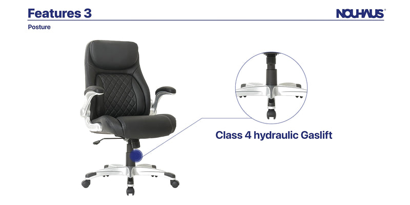 NOUHAUS Posture Ergonomic PU Leather Office Chair