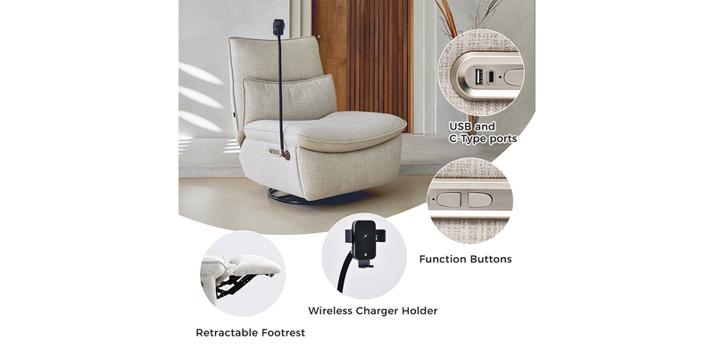 Nouhaus Snooze Modern Power Recliner