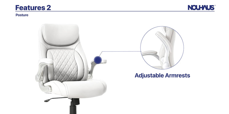 NOUHAUS Posture Ergonomic PU Leather Office Chair