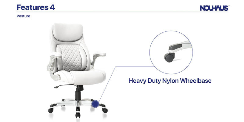 NOUHAUS Posture Ergonomic PU Leather Office Chair