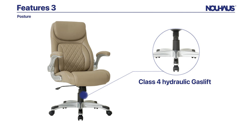 NOUHAUS Posture Ergonomic PU Leather Office Chair