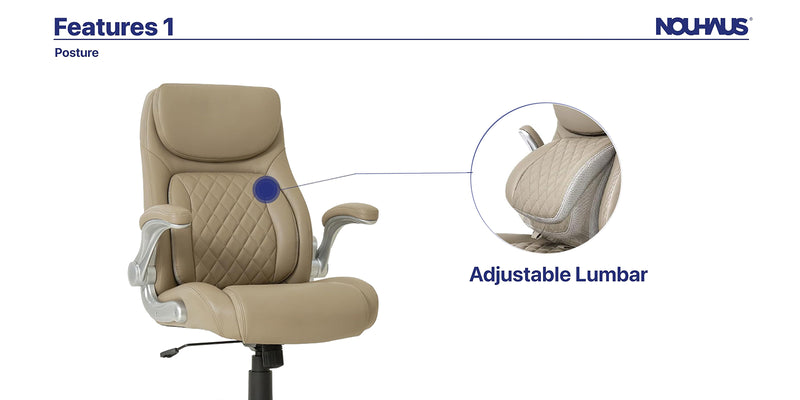 NOUHAUS Posture Ergonomic PU Leather Office Chair