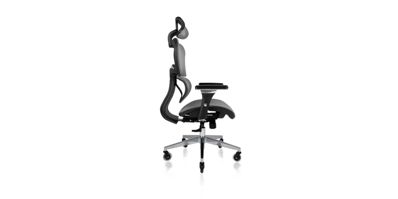 Side view of the Ergo3D Ergonomic Office Chair - Grey