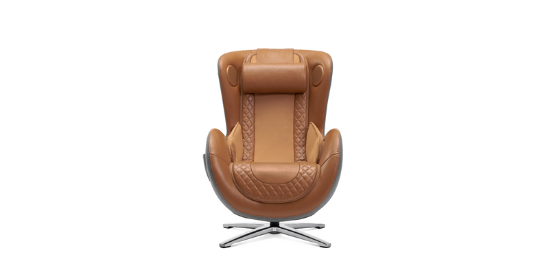 Front of the caramel "Classic V2" Massage Chair