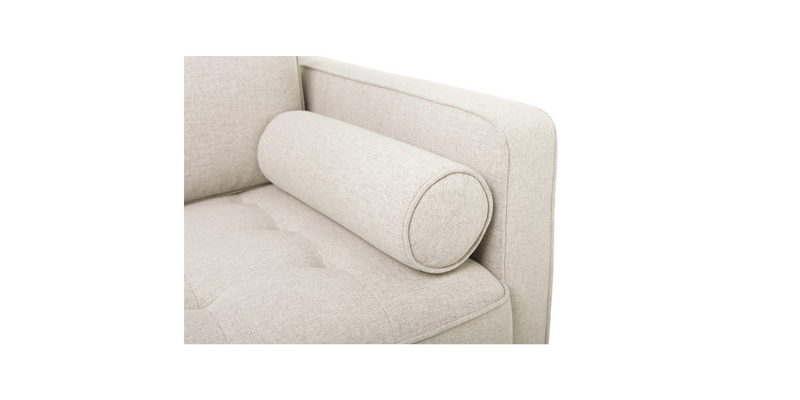 Pillow and corner view -Ivory "Module" Ergonomic Sofabed