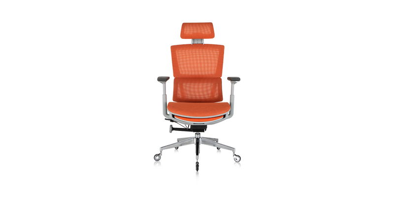Front of the ' Rewind ' Ergonomic Office Chair - Orange